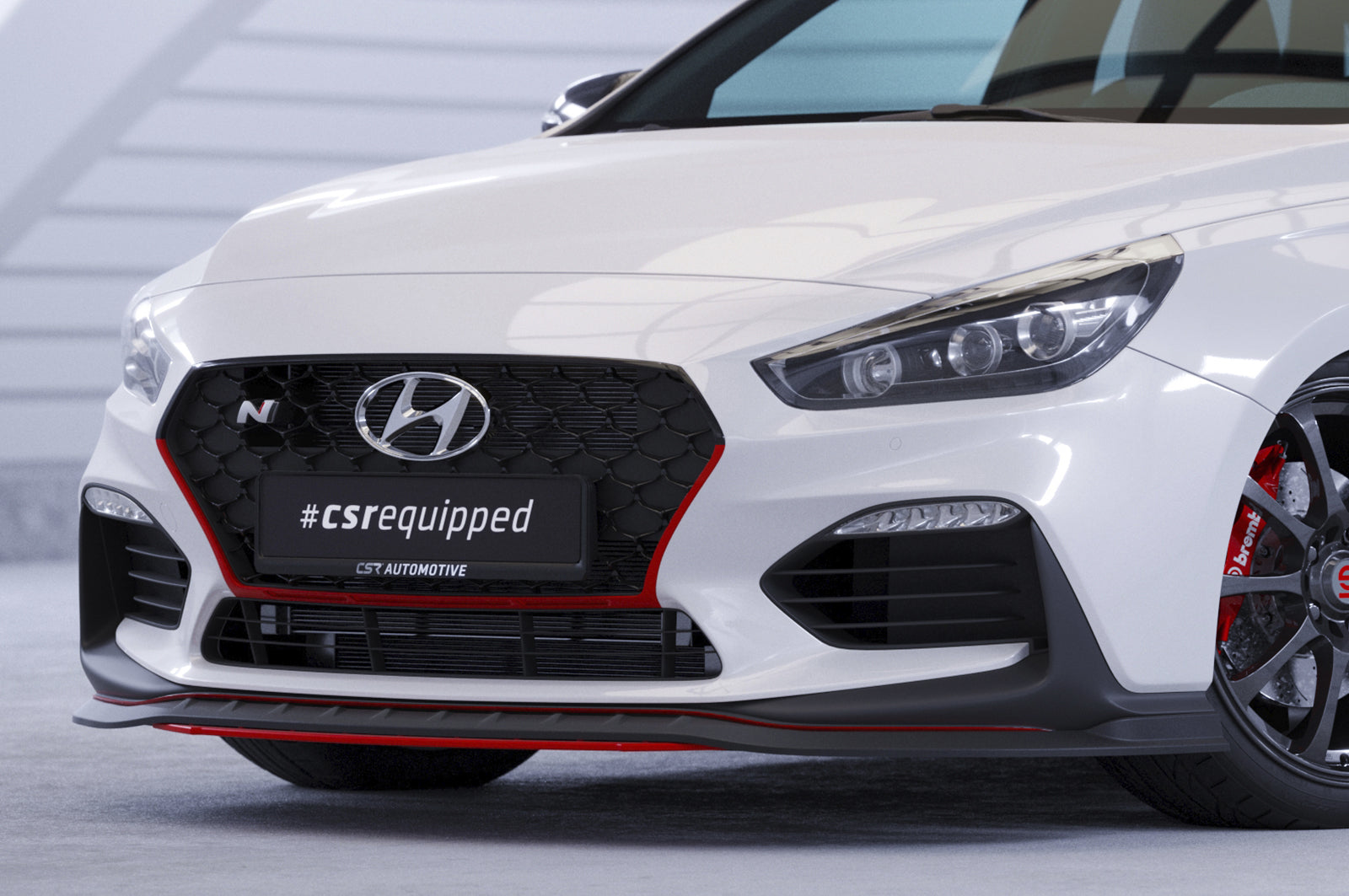 CSR Frontspoiler | Cup-Spoilerlippe mit ABE für Hyundai I30 (PD) N/N-Line CSL479-G Glossy schwarz Hochglanz (keine Lackierung erforderlich)