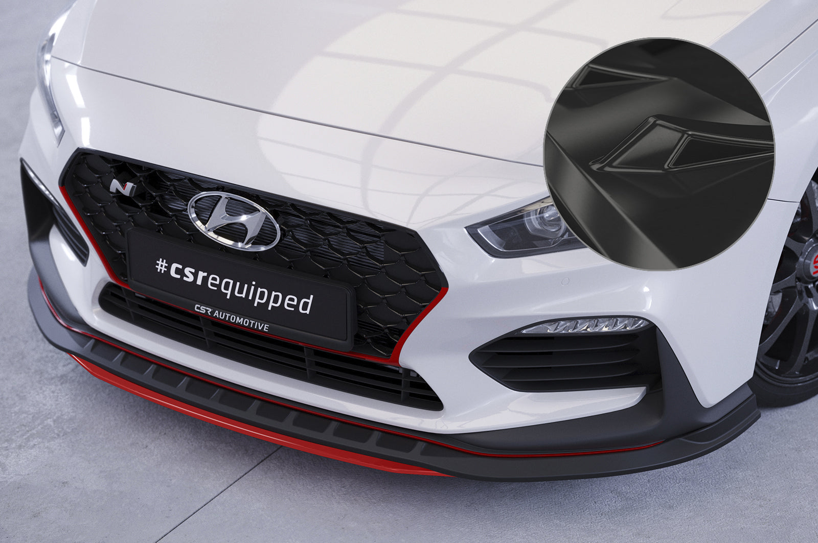 CSR Frontspoiler | Cup-Spoilerlippe mit ABE für Hyundai I30 (PD) N/N-Line CSL479-G Glossy schwarz Hochglanz (keine Lackierung erforderlich)