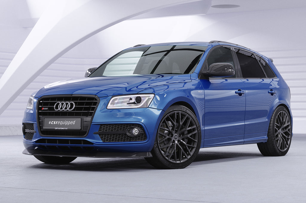 CSR Frontspoiler | Cup-Spoilerlippe mit ABE für Audi SQ5 (8R) CSL480-G Glossy schwarz Hochglanz (keine Lackierung erforderlich)