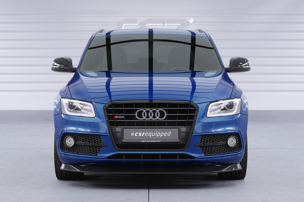 CSR Frontspoiler | Cup-Spoilerlippe mit ABE für Audi SQ5 (8R) CSL480-G Glossy schwarz Hochglanz (keine Lackierung erforderlich)