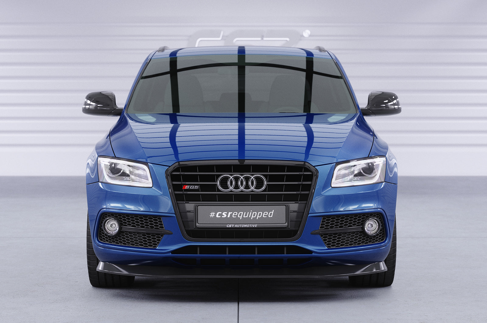 CSR Frontspoiler | Cup-Spoilerlippe mit ABE für Audi SQ5 (8R) CSL480-G Glossy schwarz Hochglanz (keine Lackierung erforderlich)