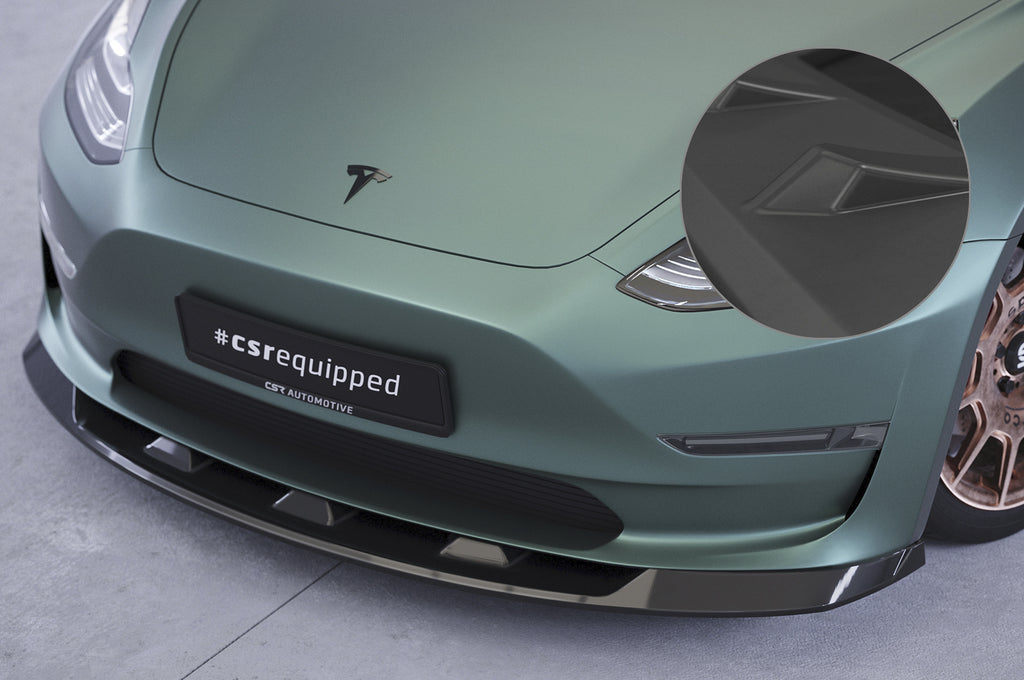 CSR Frontspoiler | Cup-Spoilerlippe mit ABE für Tesla Model 3 CSL484-L Unlackiert roh (Lackierung erforderlich)