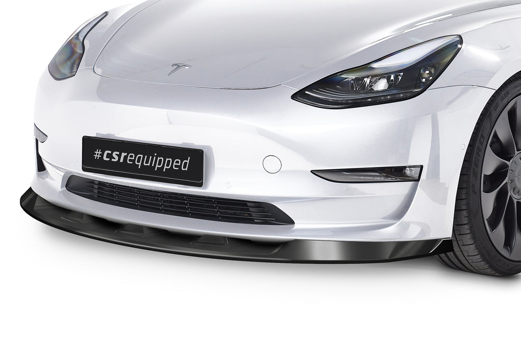 CSR Frontspoiler | Cup-Spoilerlippe mit ABE für Tesla Model 3 CSL484-L Unlackiert roh (Lackierung erforderlich)