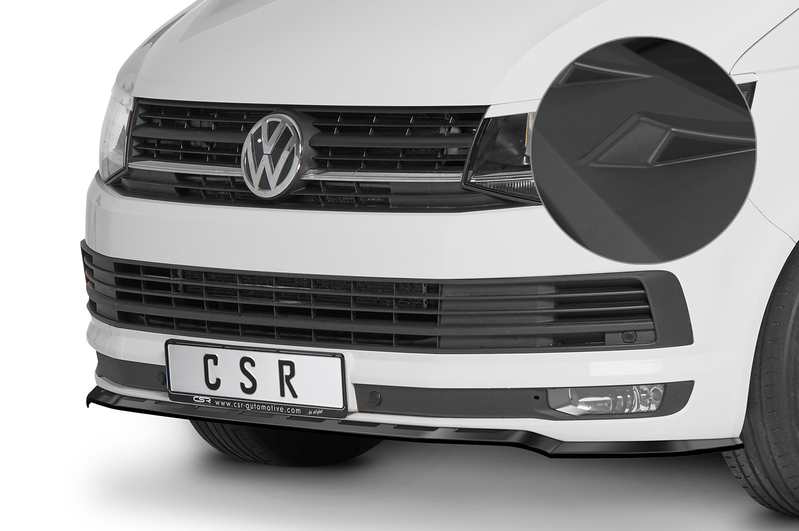 CSR Frontspoiler | Cup-Spoilerlippe mit ABE für VW T6 Bus CSL486-L Unlackiert roh (Lackierung erforderlich)