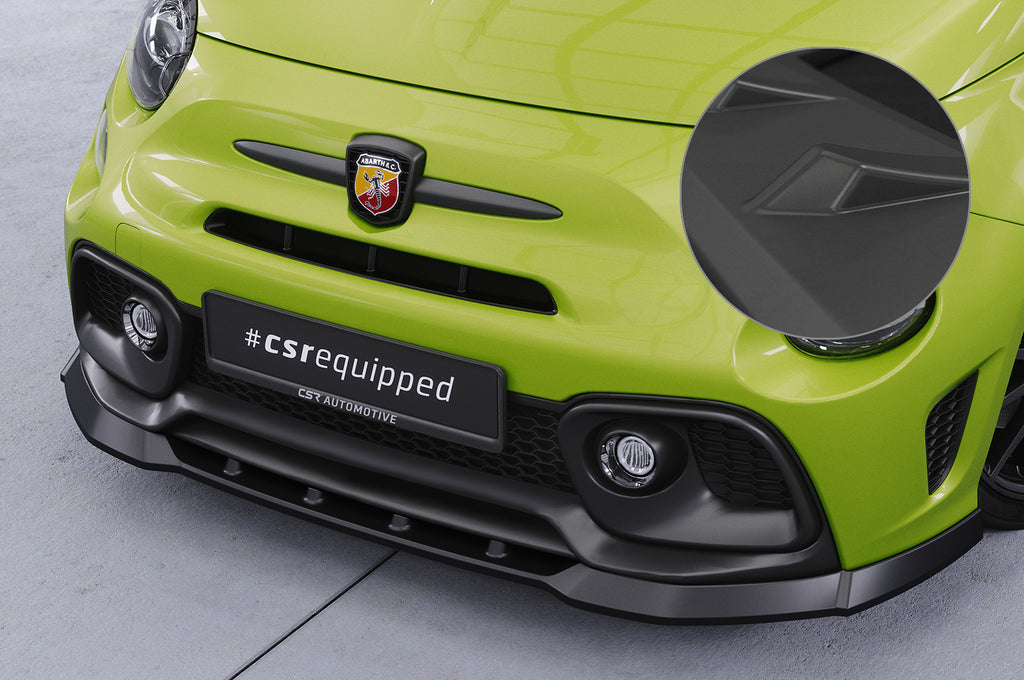 CSR Frontspoiler | Cup-Spoilerlippe mit ABE für Fiat 500 Abarth 595 CSL487-L Unlackiert roh (Lackierung erforderlich)