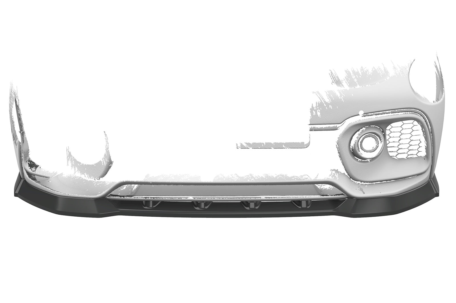 CSR Frontspoiler | Cup-Spoilerlippe mit ABE für Fiat 500 Abarth 595 CSL487-C Carbon Look Hochglanz (keine Lackierung erforderlich)