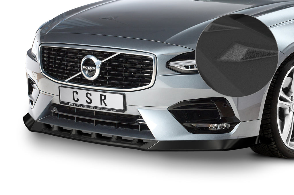 CSR Frontspoiler | Cup-Spoilerlippe mit ABE für Volvo S90 CSL488-S Strukturiert schwarz matt (keine Lackierung erforderlich)