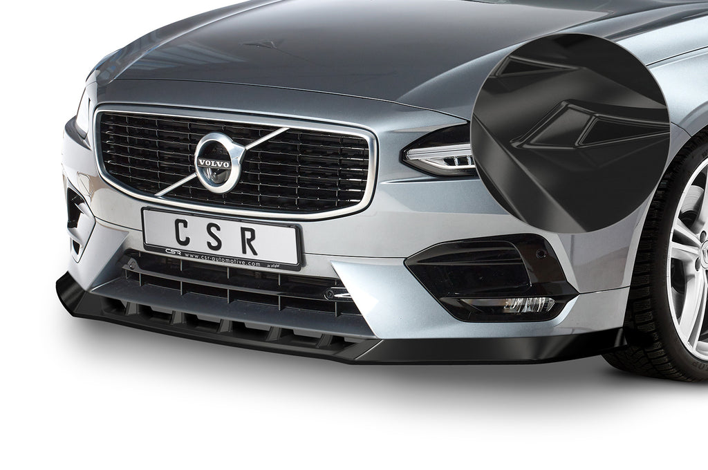 CSR Frontspoiler | Cup-Spoilerlippe mit ABE für Volvo S90 CSL488-G Glossy schwarz Hochglanz (keine Lackierung erforderlich)