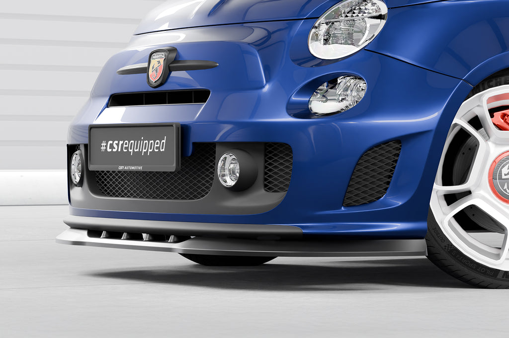 CSR Frontspoiler | Cup-Spoilerlippe mit ABE für Fiat 500 Abarth 595 CSL490-L Unlackiert roh (Lackierung erforderlich)