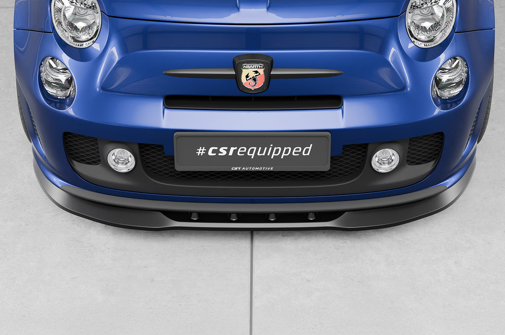 CSR Frontspoiler | Cup-Spoilerlippe mit ABE für Fiat 500 Abarth 595 CSL490-S Strukturiert schwarz matt (keine Lackierung erforderlich)