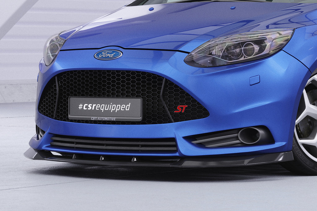 CSR Frontspoiler | Cup-Spoilerlippe mit ABE für Ford Focus MK3 ST CSL491-G Glossy schwarz Hochglanz (keine Lackierung erforderlich)