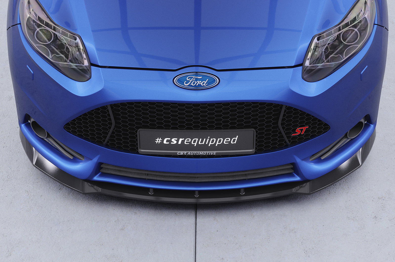 CSR Frontspoiler | Cup-Spoilerlippe mit ABE für Ford Focus MK3 ST CSL491-S Strukturiert schwarz matt (keine Lackierung erforderlich)