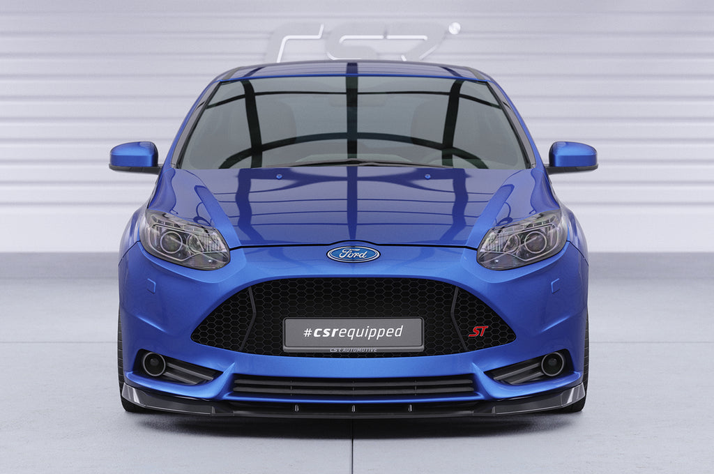 CSR Frontspoiler | Cup-Spoilerlippe mit ABE für Ford Focus MK3 ST CSL491-S Strukturiert schwarz matt (keine Lackierung erforderlich)