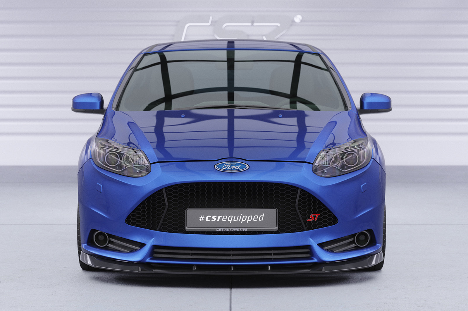 CSR Frontspoiler | Cup-Spoilerlippe mit ABE für Ford Focus MK3 ST CSL491-C Carbon Look Hochglanz (keine Lackierung erforderlich)