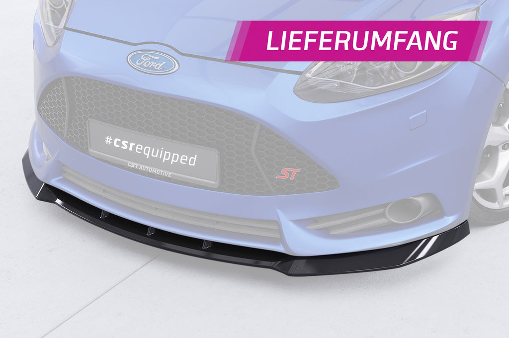CSR Frontspoiler | Cup-Spoilerlippe mit ABE für Ford Focus MK3 ST CSL491-C Carbon Look Hochglanz (keine Lackierung erforderlich)