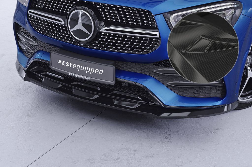 CSR Frontspoiler | Cup-Spoilerlippe mit ABE für Mercedes-Benz GLE C167 AMG-Line CSL492-C Carbon Look Hochglanz (keine Lackierung erforderlich)