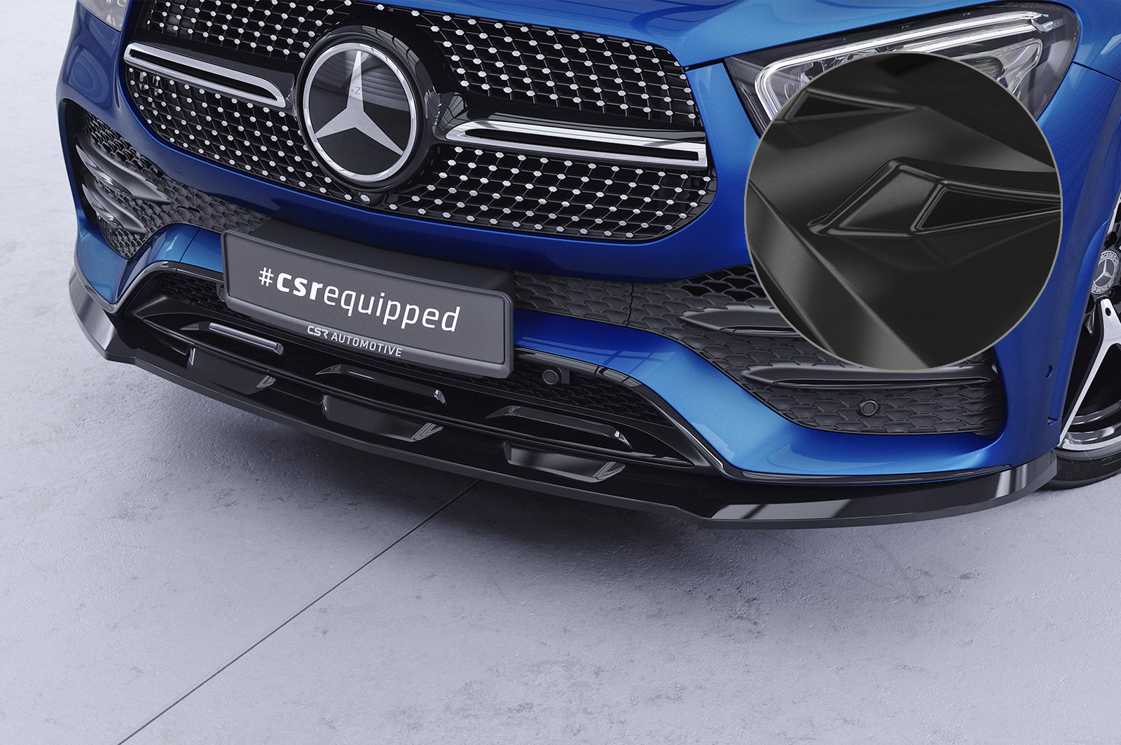 CSR Frontspoiler | Cup-Spoilerlippe mit ABE für Mercedes-Benz GLE C167 AMG-Line CSL492-G Glossy schwarz Hochglanz (keine Lackierung erforderlich)