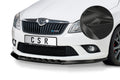 CSR Frontspoiler | Cup-Spoilerlippe mit ABE für Skoda Fabia 2 RS (Typ 5J) CSL493-C Carbon Look Hochglanz (keine Lackierung erforderlich)