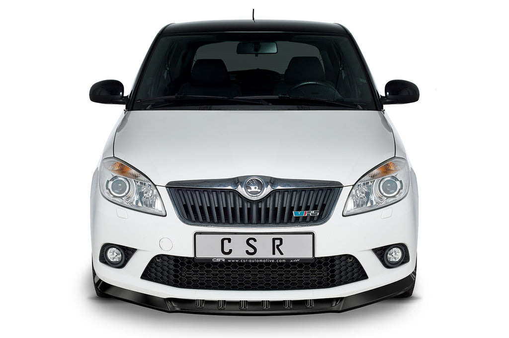 CSR Frontspoiler | Cup-Spoilerlippe mit ABE für Skoda Fabia 2 RS (Typ 5J) CSL493-G Glossy schwarz Hochglanz (keine Lackierung erforderlich)