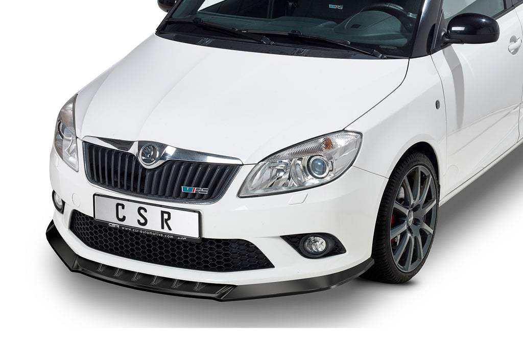 CSR Frontspoiler | Cup-Spoilerlippe mit ABE für Skoda Fabia 2 RS (Typ 5J) CSL493-L Unlackiert roh (Lackierung erforderlich)