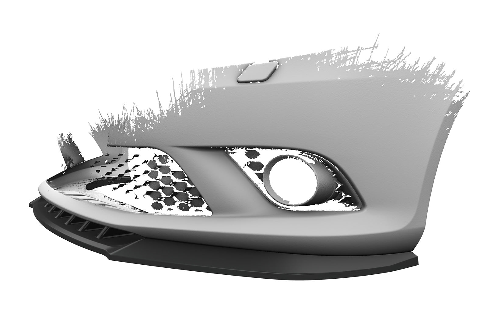 CSR Frontspoiler | Cup-Spoilerlippe mit ABE für Skoda Fabia 2 RS (Typ 5J) CSL493-G Glossy schwarz Hochglanz (keine Lackierung erforderlich)