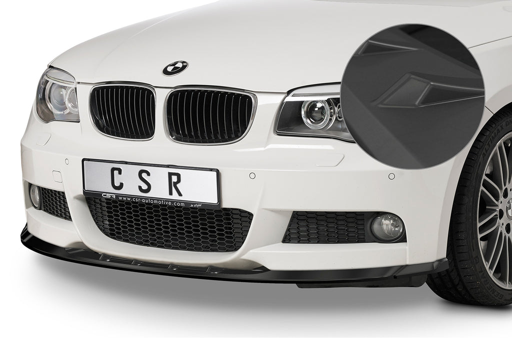 CSR Frontspoiler | Cup-Spoilerlippe mit ABE für BMW 1er E82 / E88 M-Paket CSL494-L Unlackiert roh (Lackierung erforderlich)