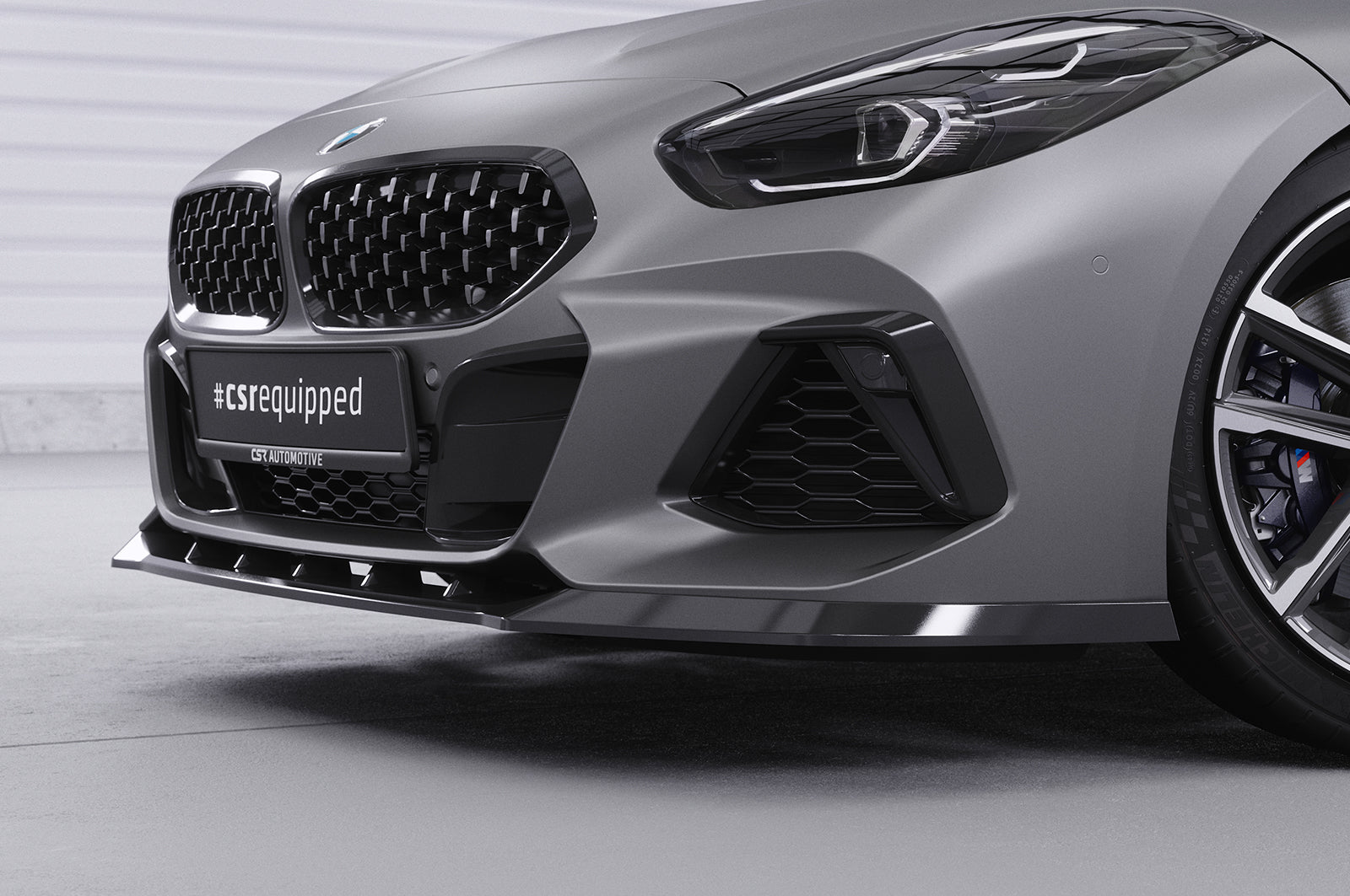 CSR Frontspoiler | Cup-Spoilerlippe mit ABE für BMW Z4 (G29) M-Paket/M40i CSL498-S Strukturiert schwarz matt (keine Lackierung erforderlich)