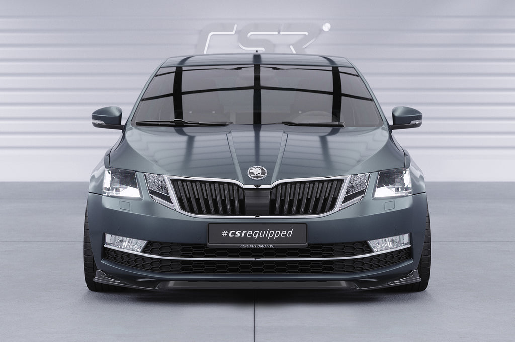 CSR Frontspoiler | Cup-Spoilerlippe mit ABE für Skoda Octavia 3 (Typ 5E) CSL499-S Strukturiert schwarz matt (keine Lackierung erforderlich)