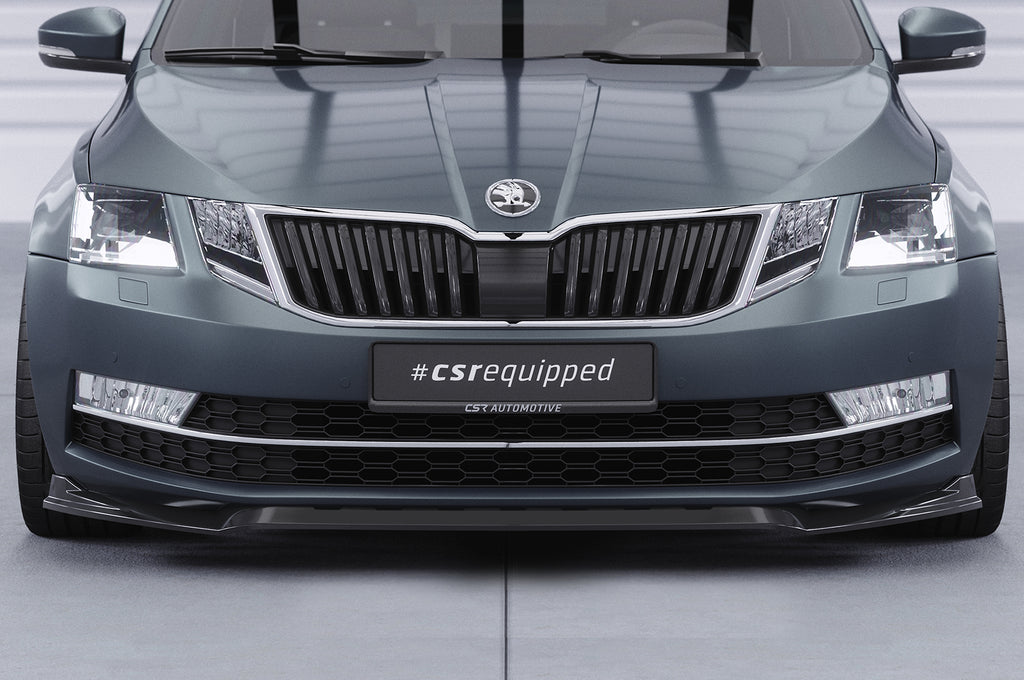 CSR Frontspoiler | Cup-Spoilerlippe mit ABE für Skoda Octavia 3 (Typ 5E) CSL499-S Strukturiert schwarz matt (keine Lackierung erforderlich)