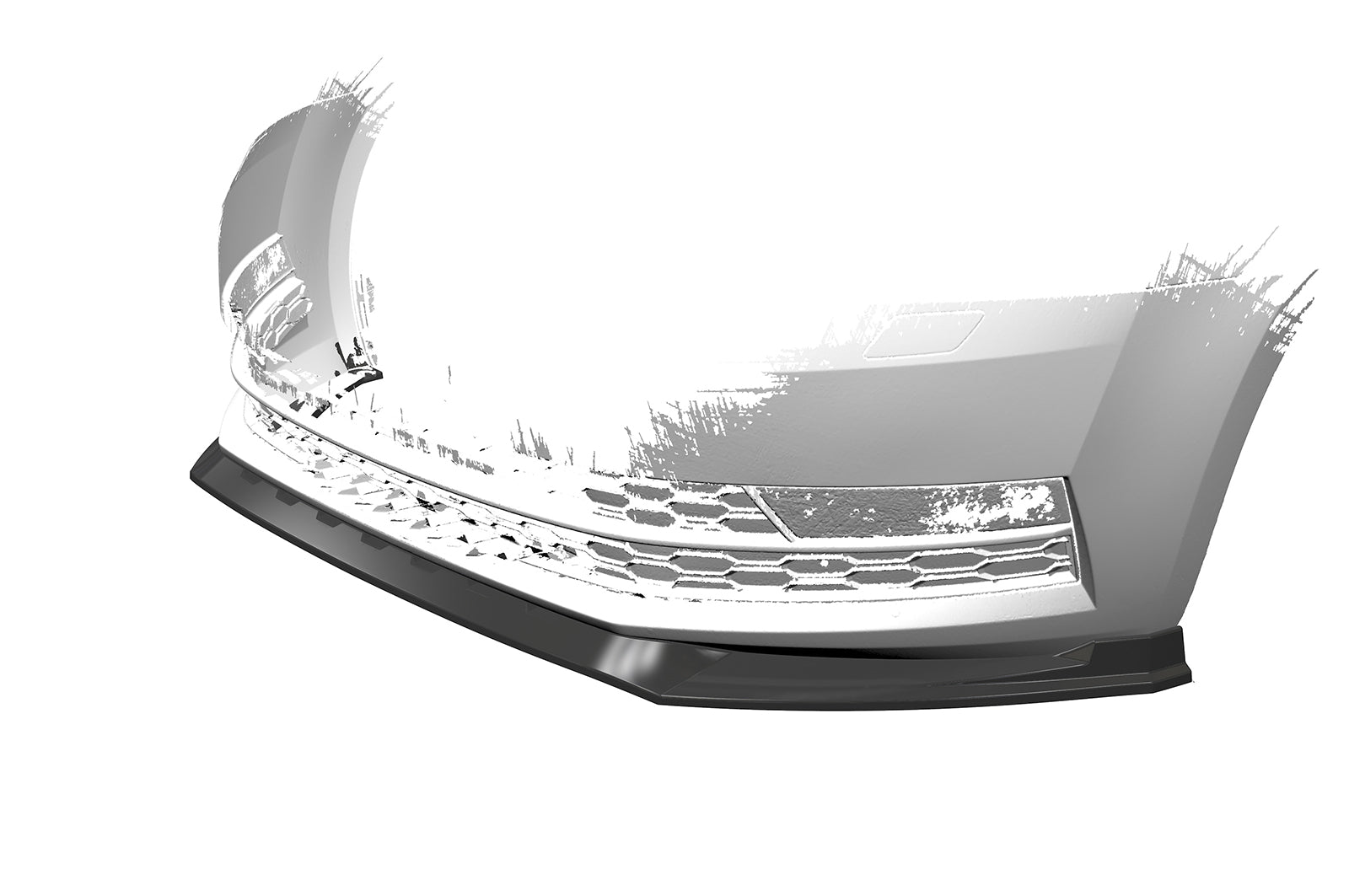 CSR Frontspoiler | Cup-Spoilerlippe mit ABE für Skoda Octavia 3 (Typ 5E) CSL499-C Carbon Look Hochglanz (keine Lackierung erforderlich)