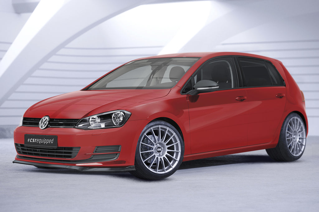 CSR Frontspoiler | Cup-Spoilerlippe mit ABE für VW Golf 7 CSL500-S Strukturiert schwarz matt (keine Lackierung erforderlich)