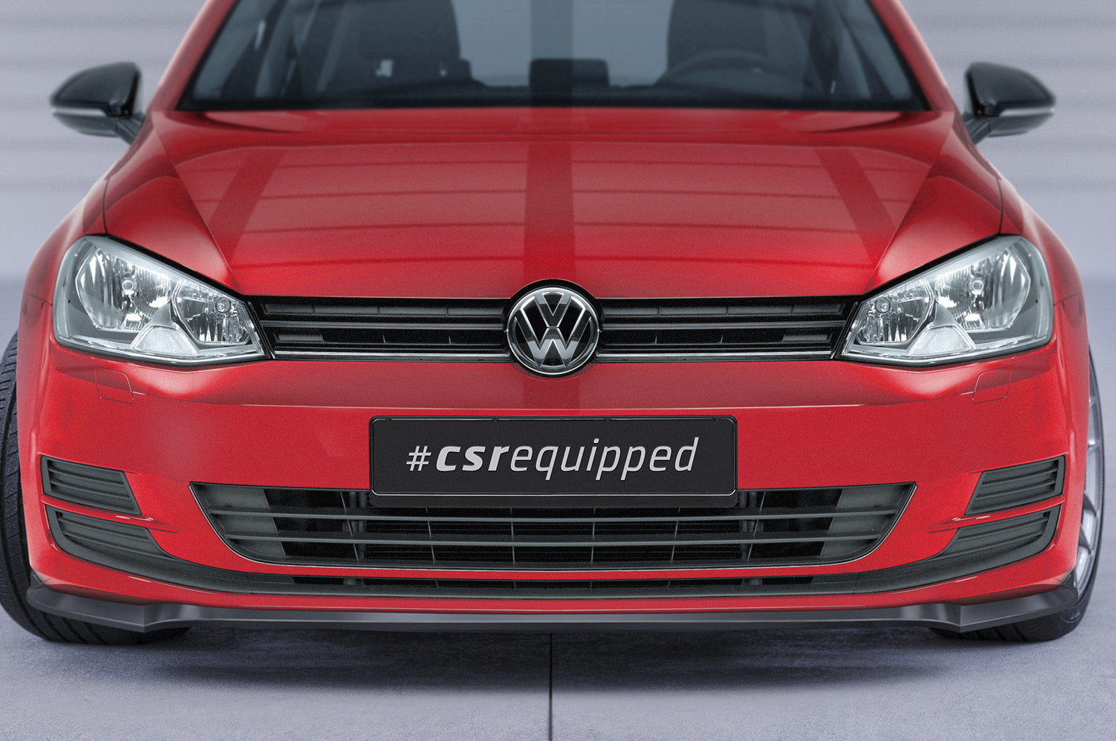 CSR Frontspoiler | Cup-Spoilerlippe mit ABE für VW Golf 7 CSL500-G Glossy schwarz Hochglanz (keine Lackierung erforderlich)