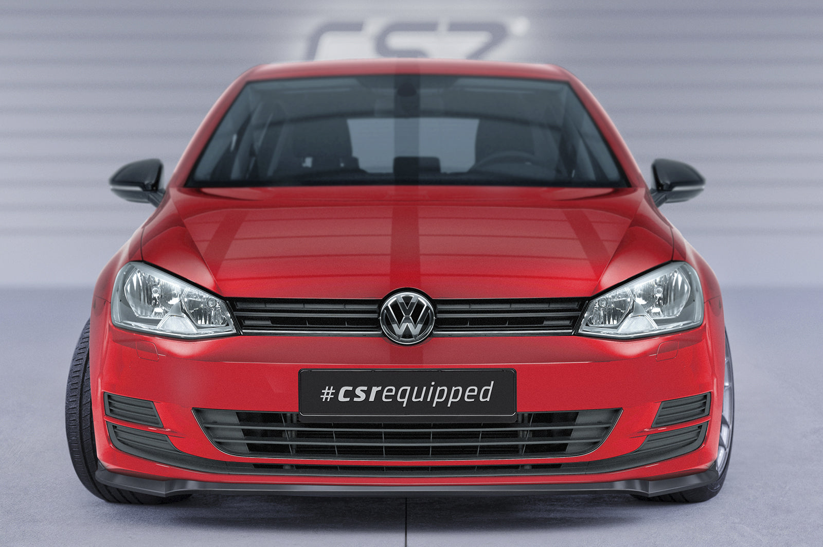 CSR Frontspoiler | Cup-Spoilerlippe mit ABE für VW Golf 7 CSL500-S Strukturiert schwarz matt (keine Lackierung erforderlich)
