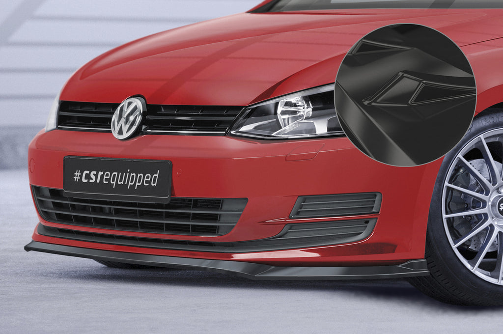 CSR Frontspoiler | Cup-Spoilerlippe mit ABE für VW Golf 7 CSL500-G Glossy schwarz Hochglanz (keine Lackierung erforderlich)