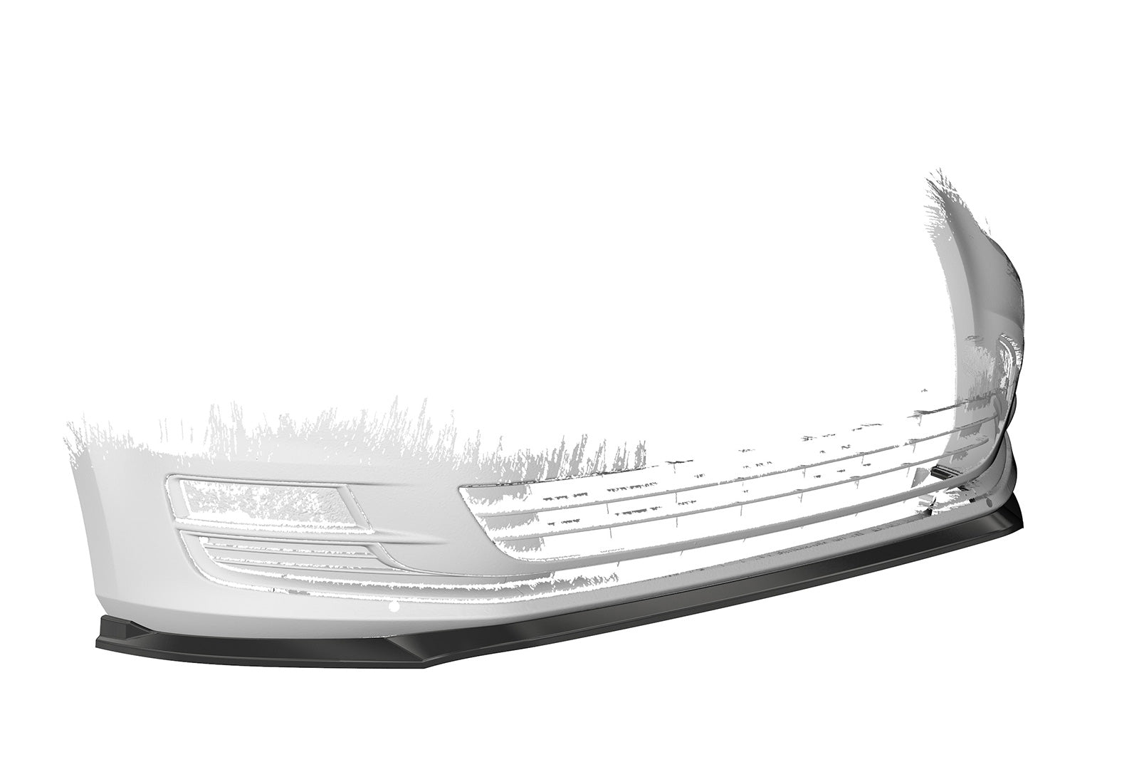 CSR Frontspoiler | Cup-Spoilerlippe mit ABE für VW Golf 7 CSL500-S Strukturiert schwarz matt (keine Lackierung erforderlich)