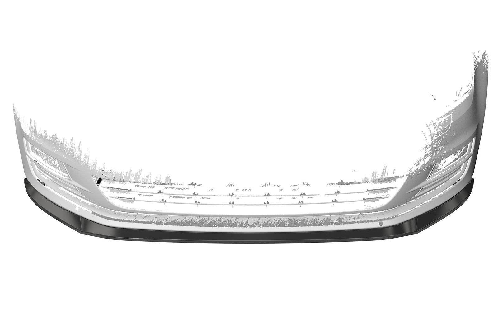 CSR Frontspoiler | Cup-Spoilerlippe mit ABE für VW Golf 7 CSL500-S Strukturiert schwarz matt (keine Lackierung erforderlich)
