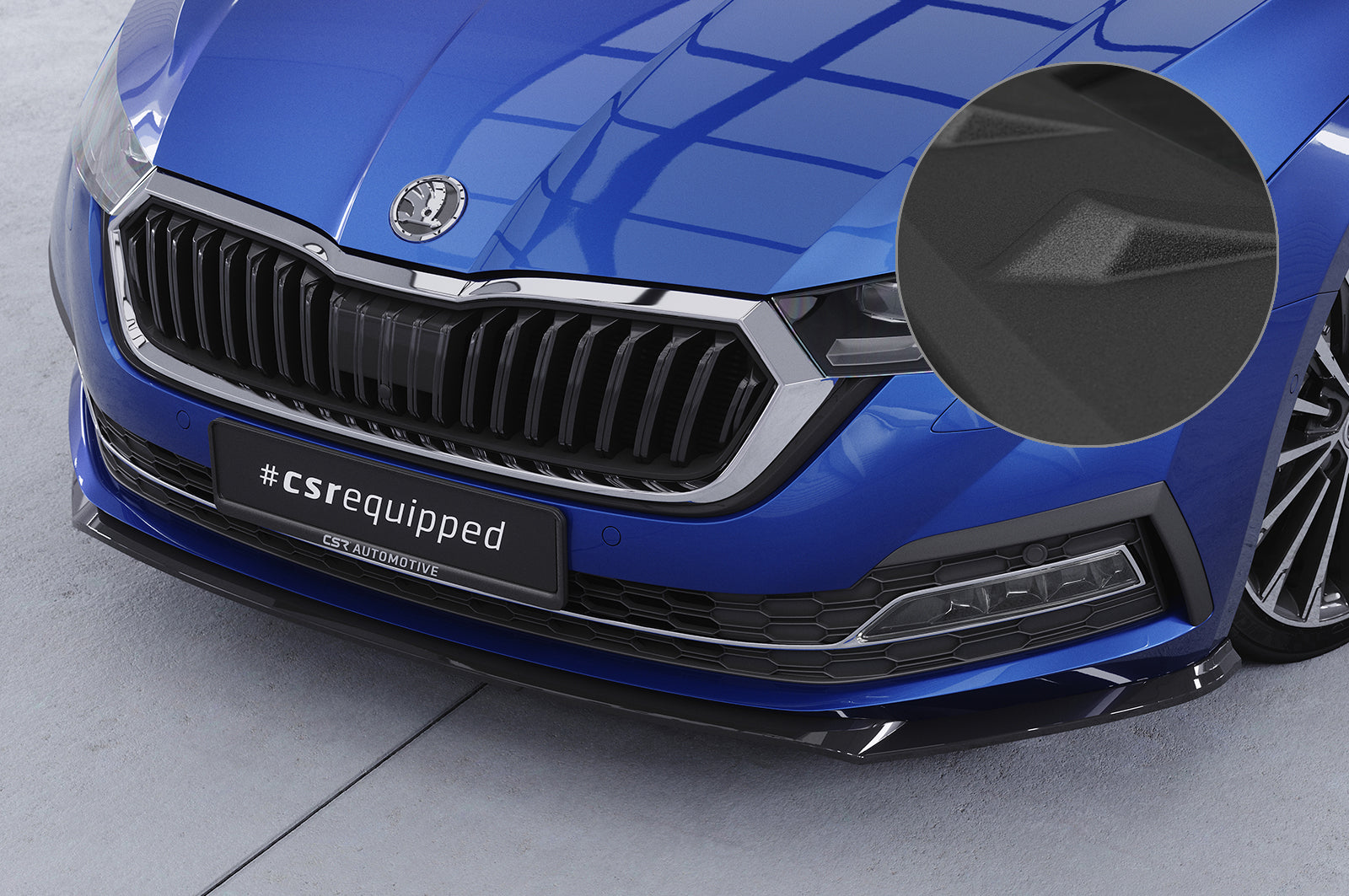 CSR Frontspoiler | Cup-Spoilerlippe mit ABE für Skoda Octavia 4 CSL501-S Strukturiert schwarz matt (keine Lackierung erforderlich)