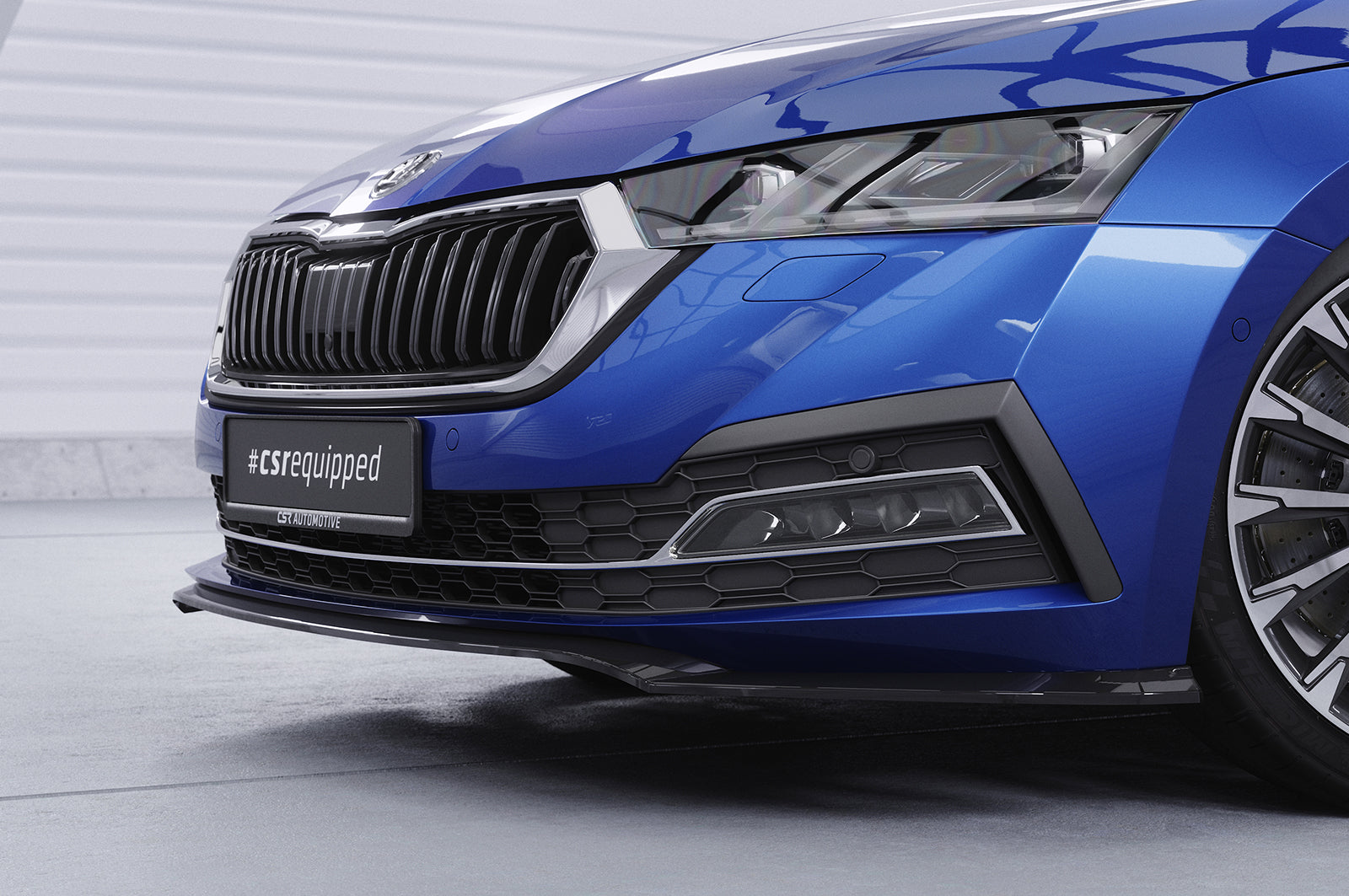 CSR Frontspoiler | Cup-Spoilerlippe mit ABE für Skoda Octavia 4 CSL501-S Strukturiert schwarz matt (keine Lackierung erforderlich)