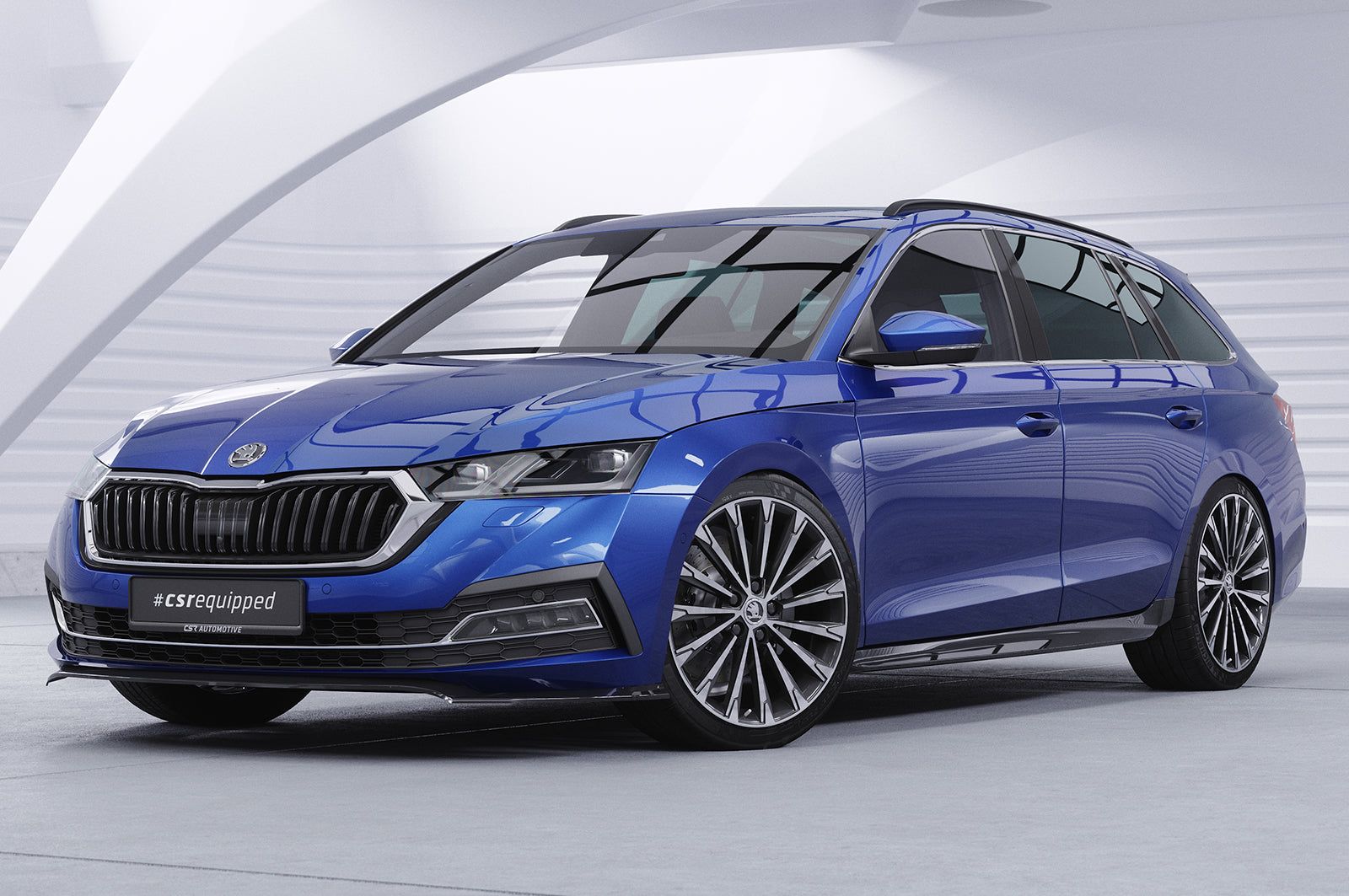 CSR Frontspoiler | Cup-Spoilerlippe mit ABE für Skoda Octavia 4 CSL501-S Strukturiert schwarz matt (keine Lackierung erforderlich)