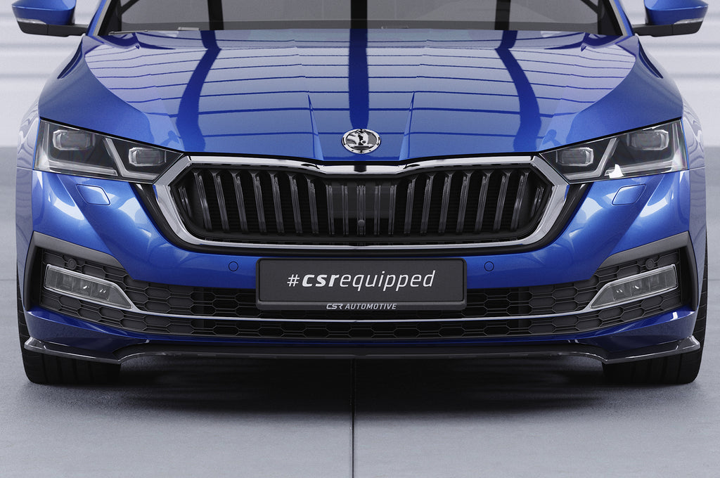 CSR Frontspoiler | Cup-Spoilerlippe mit ABE für Skoda Octavia 4 CSL501-C Carbon Look Hochglanz (keine Lackierung erforderlich)