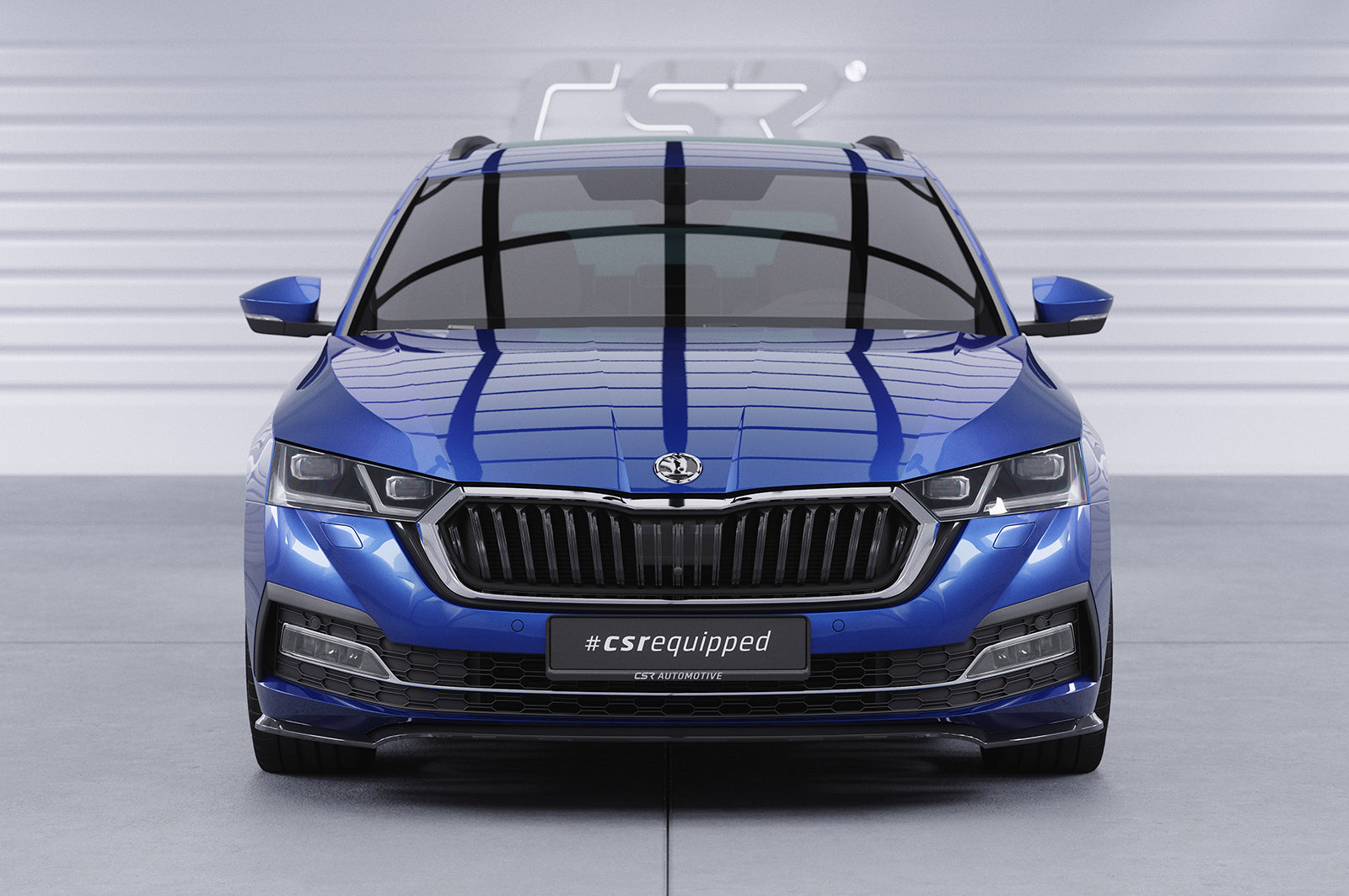 CSR Frontspoiler | Cup-Spoilerlippe mit ABE für Skoda Octavia 4 CSL501-C Carbon Look Hochglanz (keine Lackierung erforderlich)