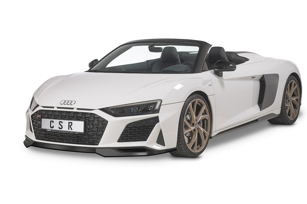 CSR Frontspoiler | Cup-Spoilerlippe mit ABE für Audi R8 (Typ 4S) CSL502-C Carbon Look Hochglanz (keine Lackierung erforderlich)