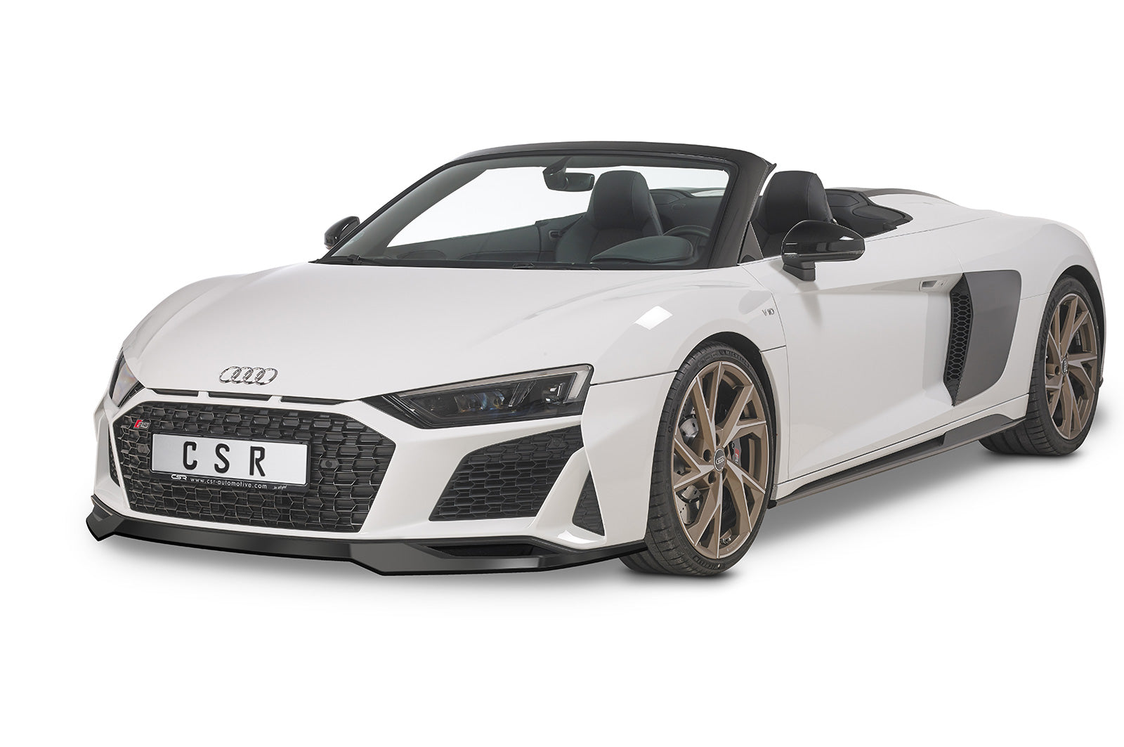 CSR Frontspoiler | Cup-Spoilerlippe mit ABE für Audi R8 (Typ 4S) CSL502-C Carbon Look Hochglanz (keine Lackierung erforderlich)