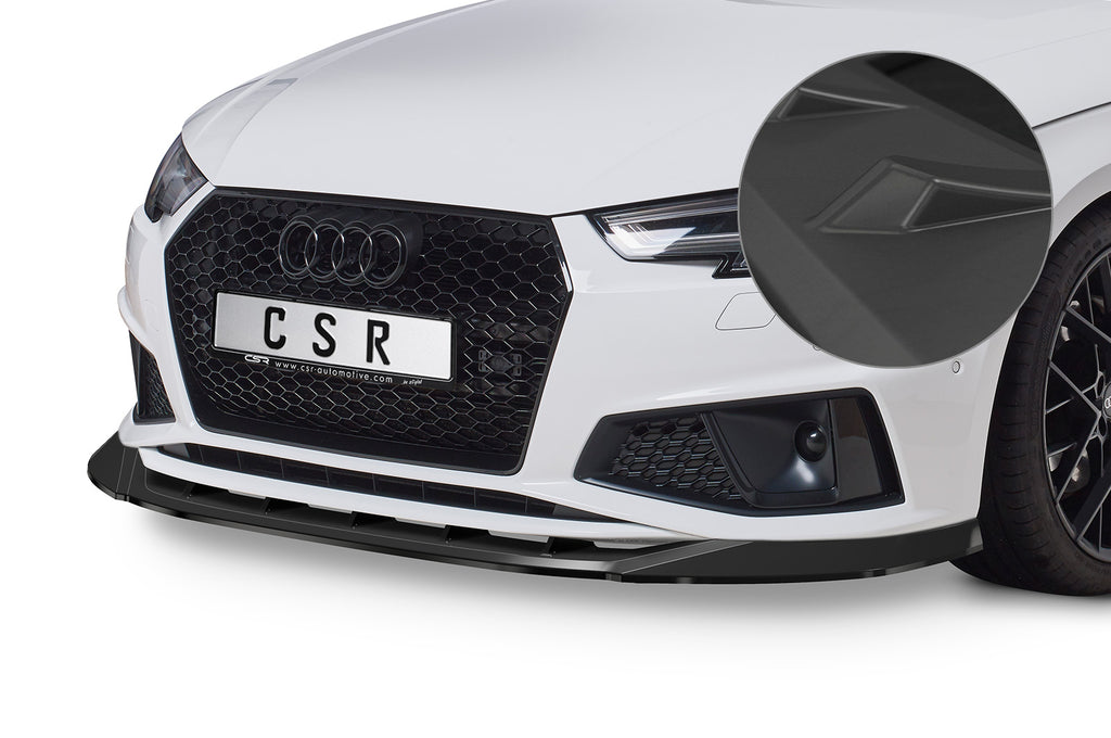 CSR Frontspoiler | Cup-Spoilerlippe mit ABE für Audi A4 B9 CSL503-L Unlackiert roh (Lackierung erforderlich)