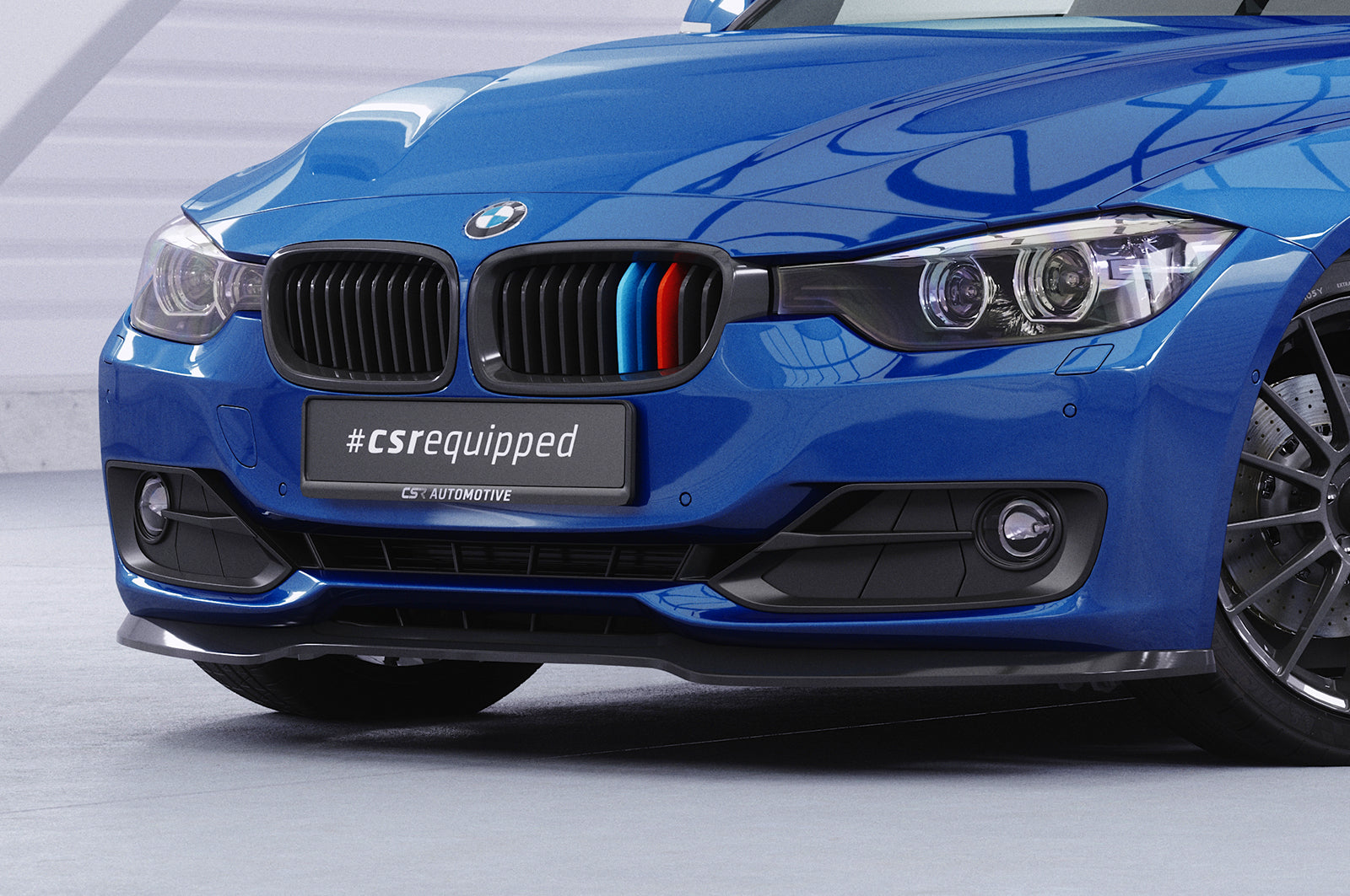 CSR Frontspoiler | Cup-Spoilerlippe mit ABE für BMW 3er (F30 / F31) CSL506-S Strukturiert schwarz matt (keine Lackierung erforderlich)