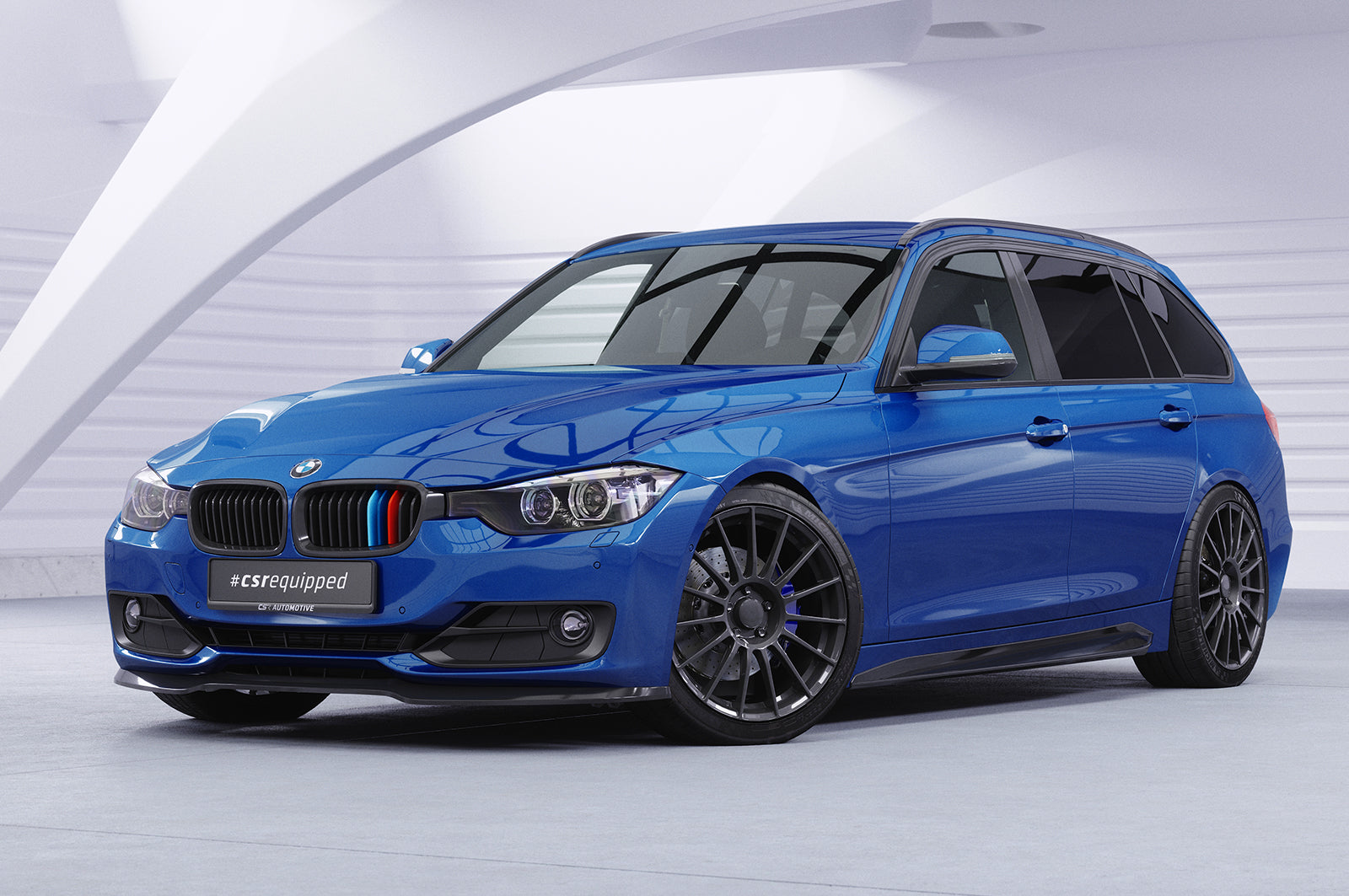 CSR Frontspoiler | Cup-Spoilerlippe mit ABE für BMW 3er (F30 / F31) CSL506-S Strukturiert schwarz matt (keine Lackierung erforderlich)