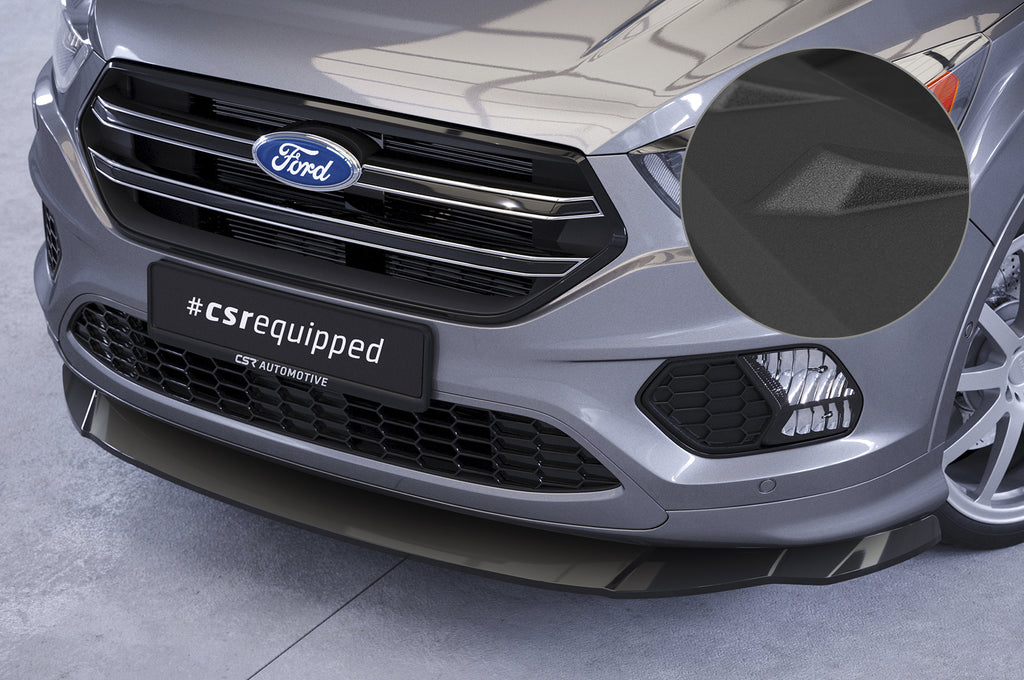 CSR Frontspoiler | Cup-Spoilerlippe mit ABE für Ford Kuga 2 CSL507-S Strukturiert schwarz matt (keine Lackierung erforderlich)