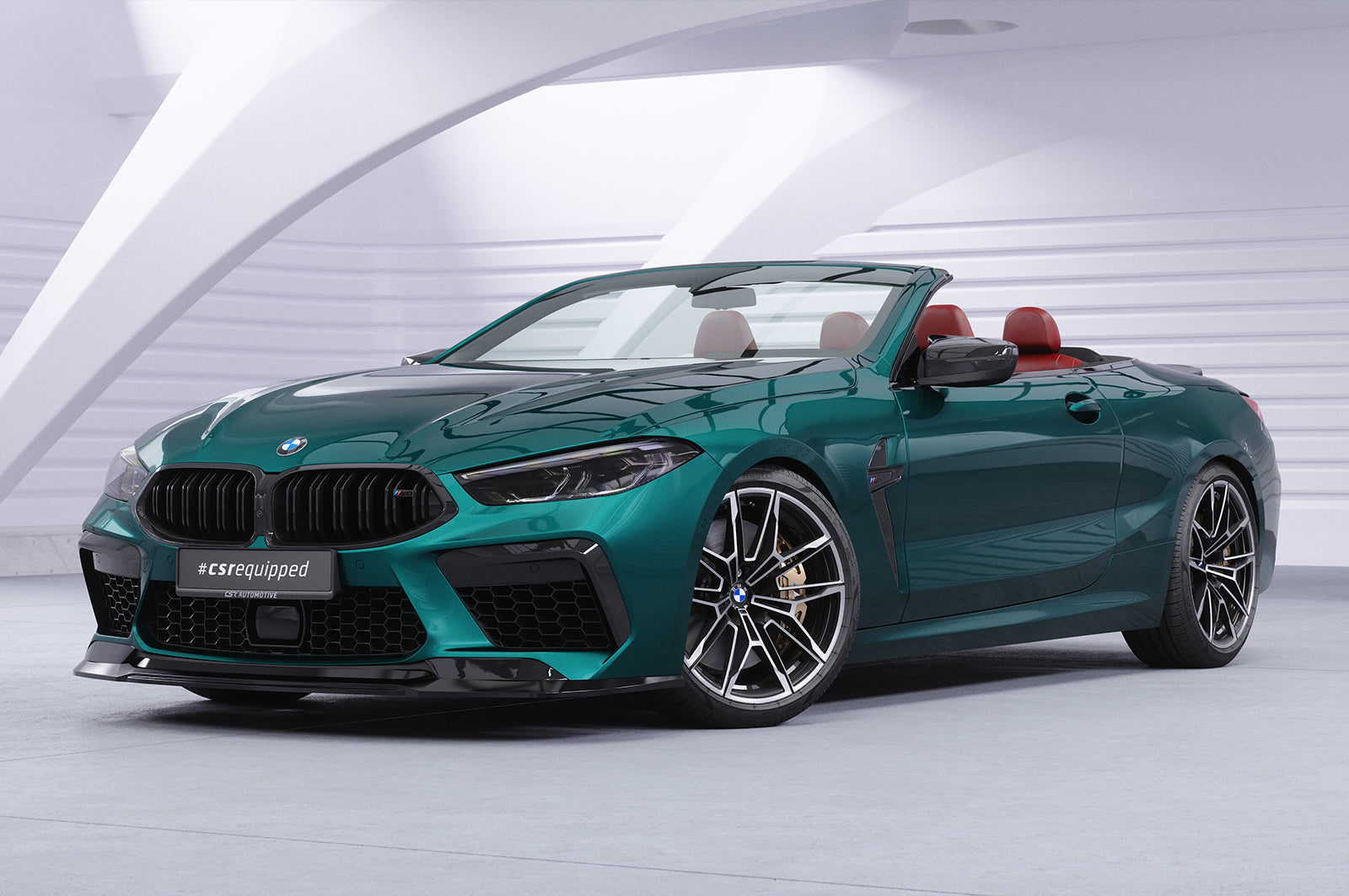CSR Frontspoiler | Cup-Spoilerlippe mit ABE für BMW M8 Competition (F91/F92/F93) CSL508-G Glossy schwarz Hochglanz (keine Lackierung erforderlich)