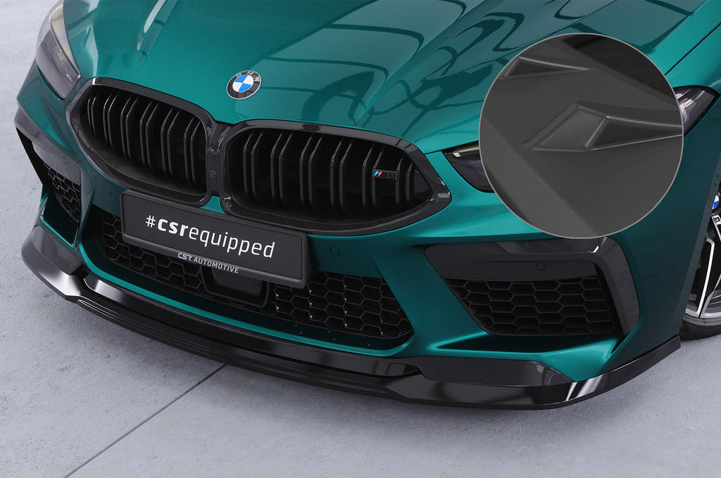 CSR Frontspoiler | Cup-Spoilerlippe mit ABE für BMW M8 Competition (F91/F92/F93) CSL508-L Unlackiert roh (Lackierung erforderlich)