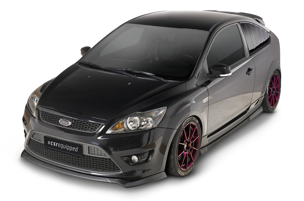 CSR Frontspoiler | Cup-Spoilerlippe mit ABE für Ford Focus MK2 ST CSL509-G Glossy schwarz Hochglanz (keine Lackierung erforderlich)
